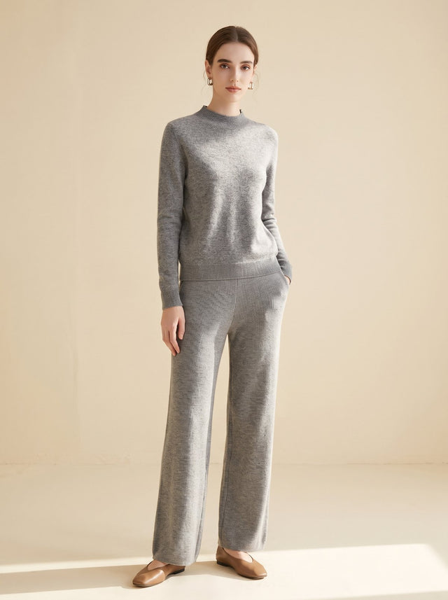 Women's Soft Crew Neck Cashmere-Feel Knit Sweater