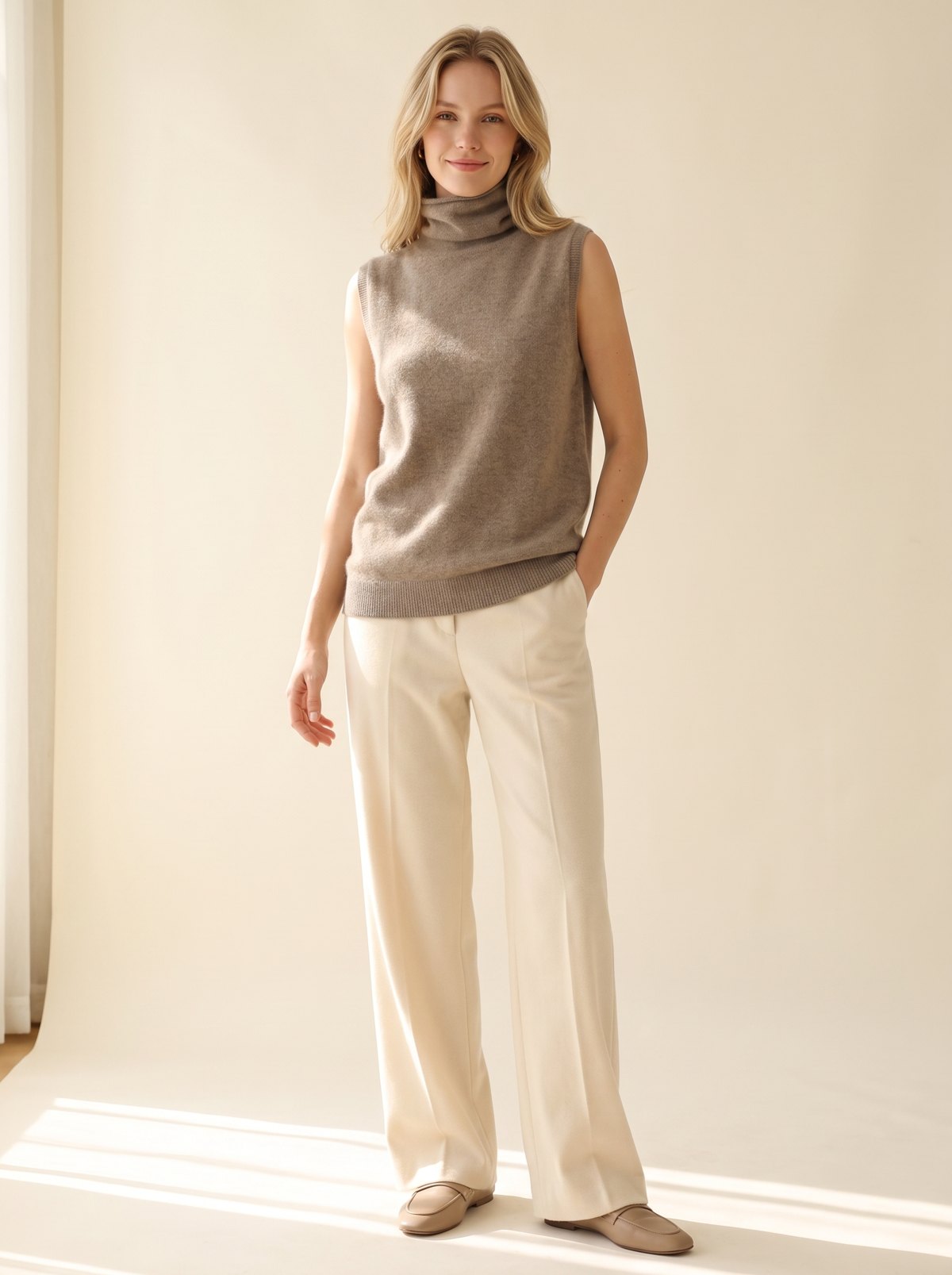Women's Cable Knit Sweater Vest Sleeveless